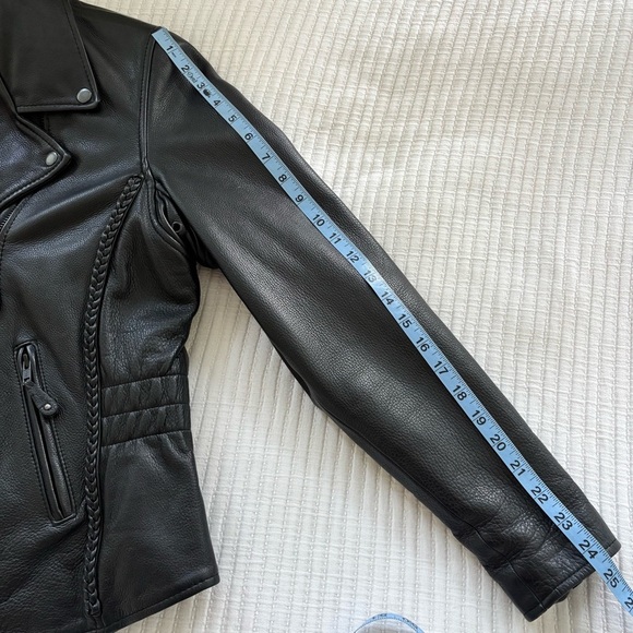 First Classics Leather Women's Black Leather Motorcycle Jacket Insulated Size L - Picture 14 of 15